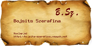 Bojsits Szerafina névjegykártya